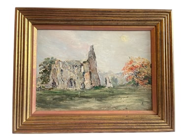 Attr. PHILIP WILSON STEER, "Ruins of English Church" Oil on Board`
