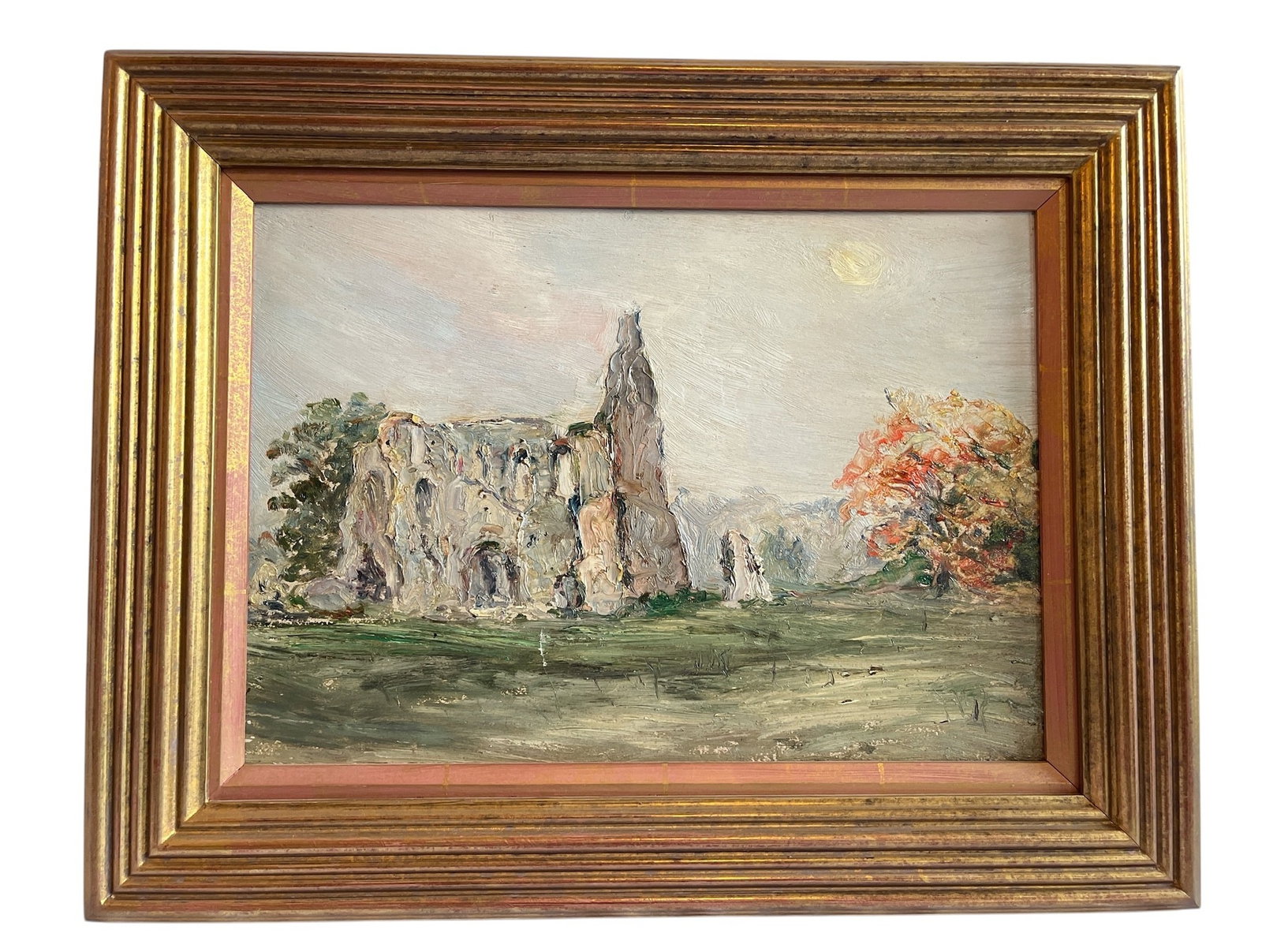 Attr. PHILIP WILSON STEER, "Ruins of English Church" Oil on Board`: 14" x 18" in the frame. Has not been inspected out of frame, signature is not visible or is unsigned