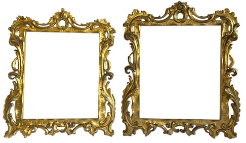 Two Ornate Gold Gilt Frames