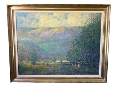 TOM PERKINSON "Summer Outing" Oil on Canvas