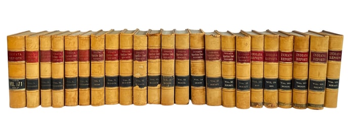 A Collection of Leather Bound Indiana Appellate Court Report Books