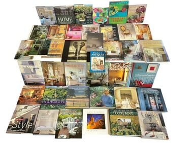A Large Collection of Interior Design, Photography, and Gardening Books