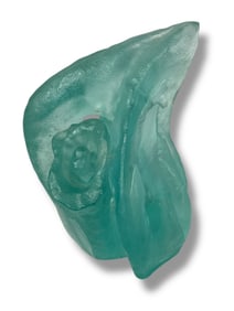 A Large Chiseled Glass Abstract Sculpture, ZDENEK KEPKA
