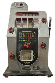 Antique MILLS Black Cherry 25 Cent Slot Machine