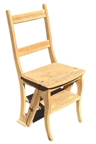 A Convertible Pine Ladder Chair