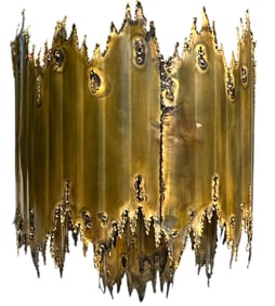 Vintage TOM GREENE 1960's Brutalist Torch Chandelier
