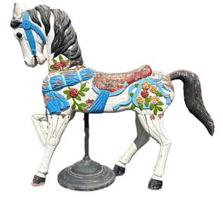 Full Size Prancing Carousel Horse, Amusement Park
