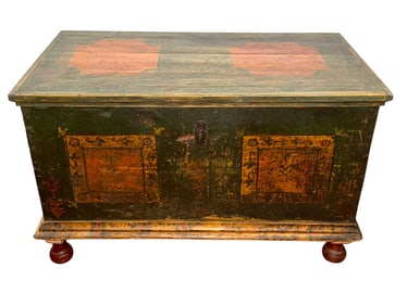 A European Hand Painted Blanket Chest