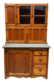 Antique Oak Hoosier Kitchen Cabinet