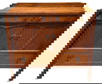 Mission Oak Arts & Crafts Sideboard Server, GRAND RAPIDS
