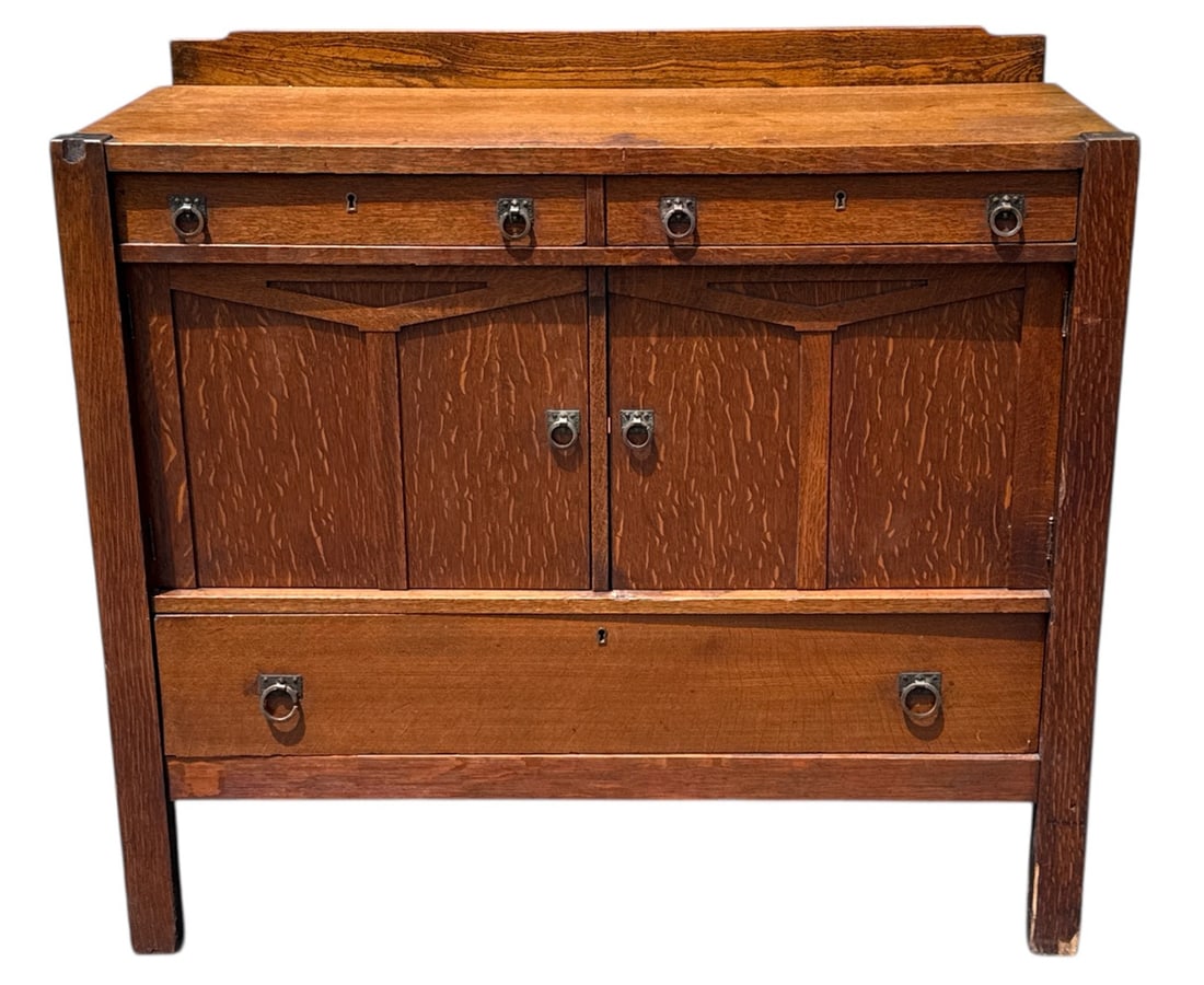Mission Oak Arts & Crafts Sideboard Server, GRAND RAPIDS (1 of 8)