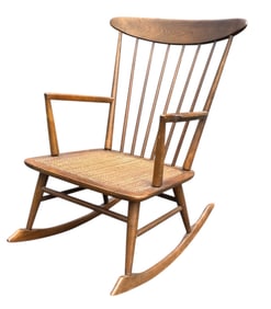 Mid Century Spindle Back Rocking Chair