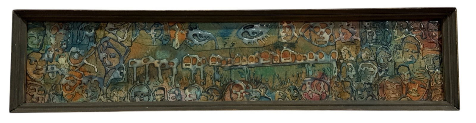 A Mid Century Abstract Oil Collage "Hail for Us" (1 of 5)