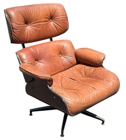 Mid Century EAMES 670 Style Lounger, Rosewood