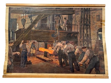 Signed European School Chart, Industrial Factory