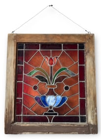 Stained Glass Tulip Window