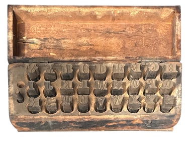 A Collection of Early Iron Machinist Letter Stamps