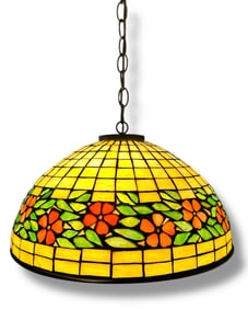 An Arts & Crafts Stained Glass Lamp Shade