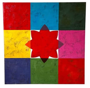 An Abstract Expressionist Color Block Oil on Canvas