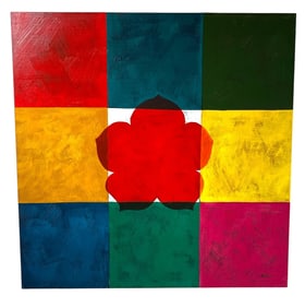 An Abstract Expressionist Color Block Oil on Canvas