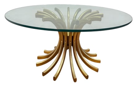 Mid Century Streamline Wheat Sheaf Coffee Table