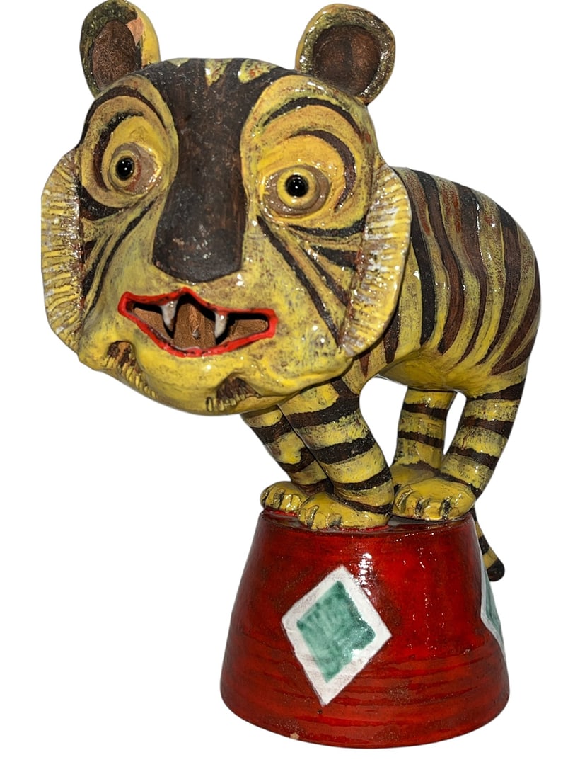 An Italian Mid Century Ceramic Circus Lion (1 of 5)