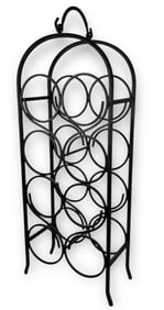 A French Mid Century Wrought Iron Wine Rack