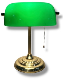 Vintage Emeralite Style Bankers Lamp