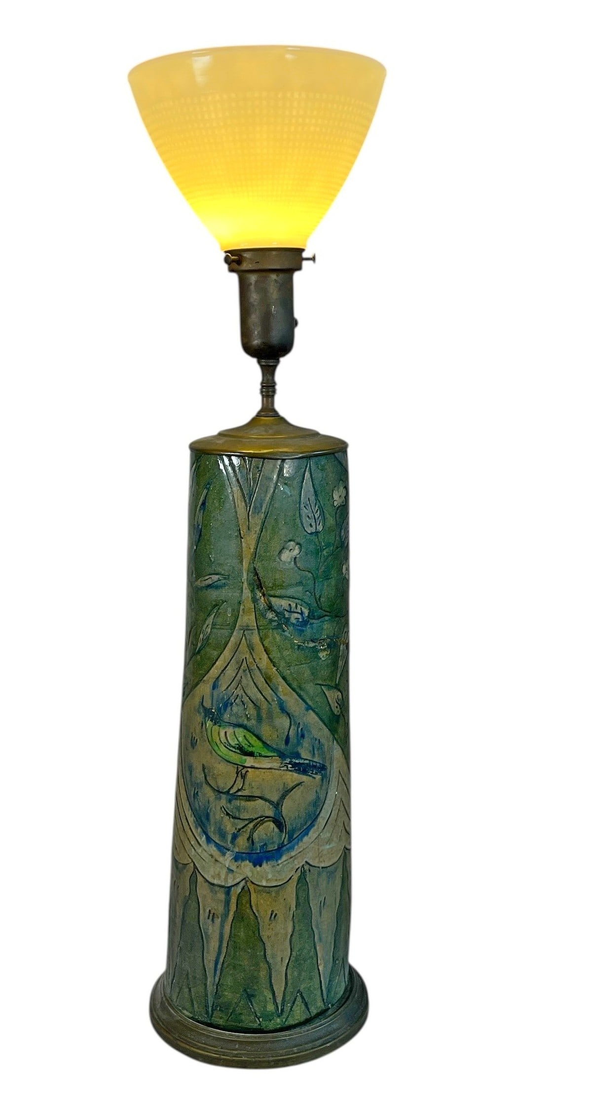 An Early Arts & Crafts Era Studio Pottery Lamp (1 of 6)