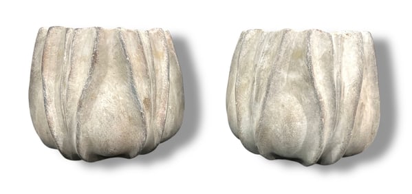 Faux Bois Handkerchief Planters