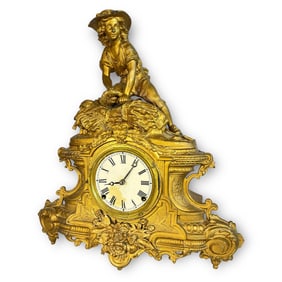 A NICHOLAS MULLER & WATERBURY Cast Mantel Clock