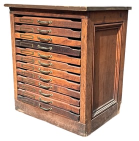Late 1800's Multi Drawer Printers Cabinet
