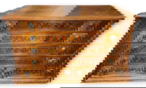 An Antique General Store Spool Cabinet