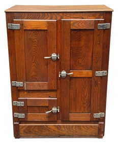 An Antique Oak Ice Box