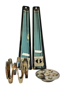 Two Mid Century DANSK Chrome Candle Holders