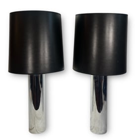 Pair of Mid Century Chrome Table Lamps