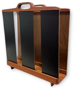 A Mid Century ERNEST SOHN Siamese Teak Magazine Rack