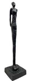 GIACOMETTI Style Standing Woman Sculpture