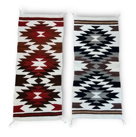 Two Vintage Navajo, Native American Rugs