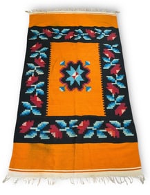 A Large Southwestern Woven Wool Rug