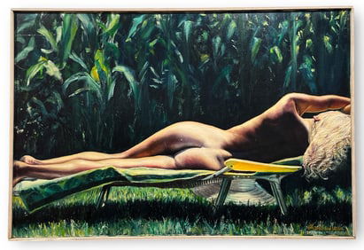 BERNARD WIDEN (1920-2017) Nude Woman in Cornfield