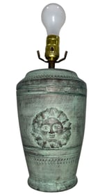 A Vintage Italian Ceramic Sun Table Lamp