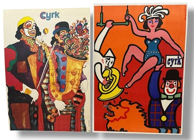Two Mid Century Cyrk Posters