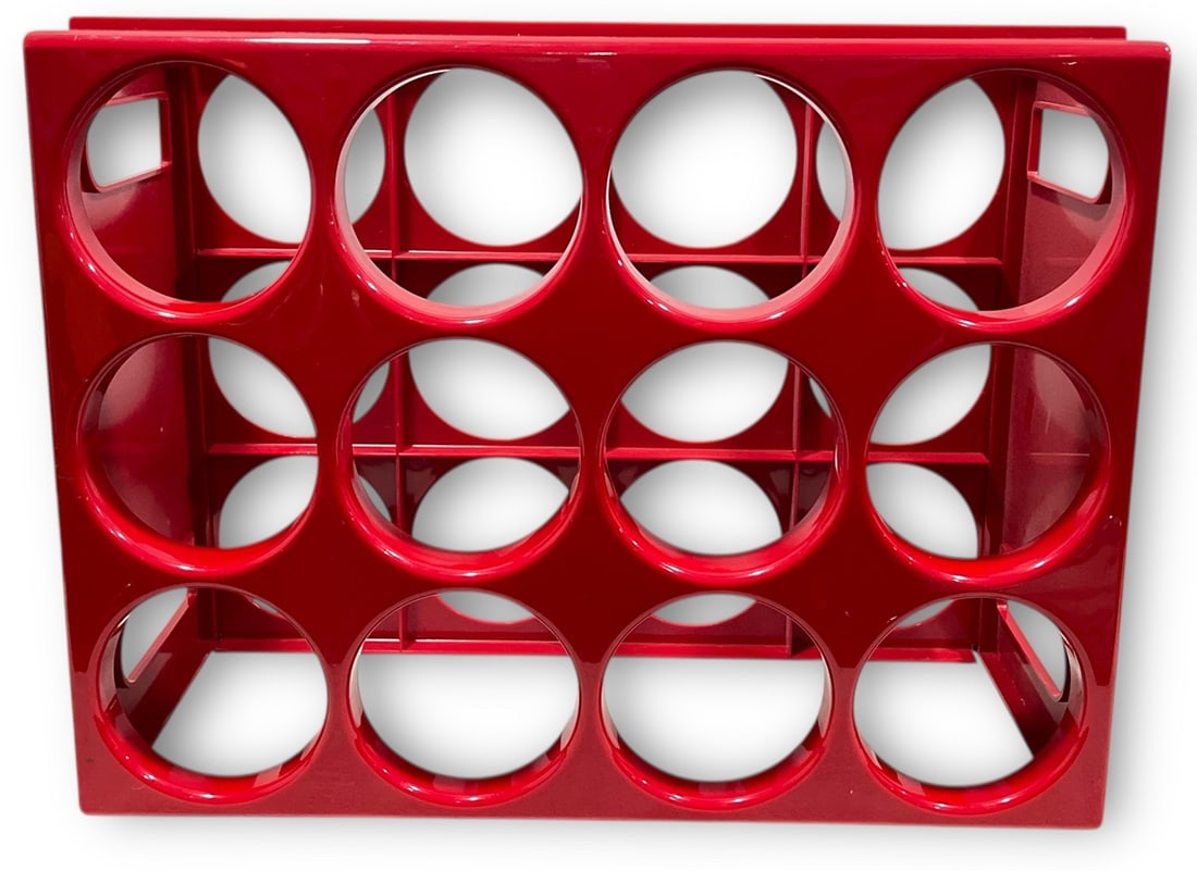 A Post Modern Wine Rack Holder, LE CELLIER: 13" H x 16.25" W x 8" D.