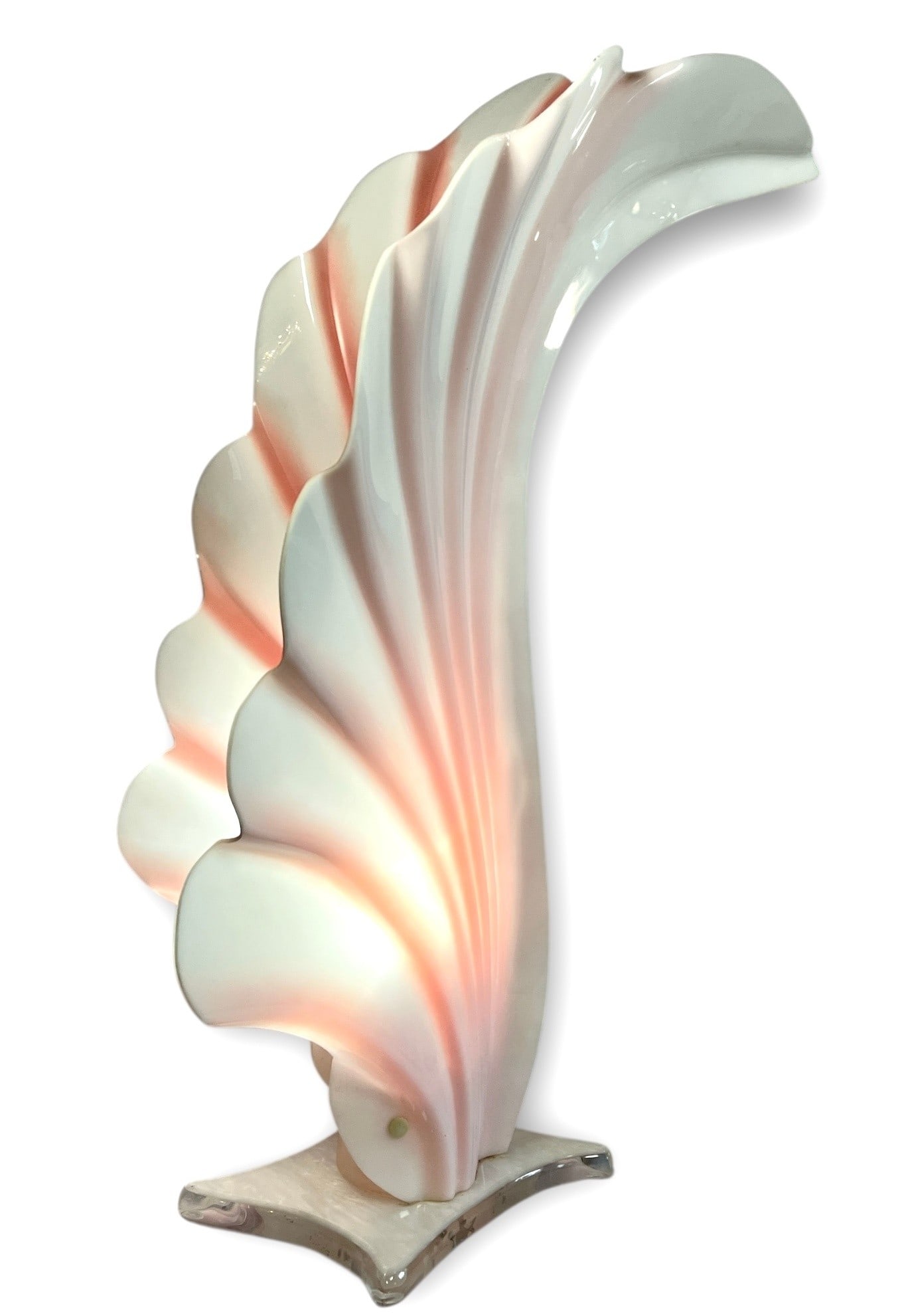 Modernist ROGIER Style Acrylic Shell Lamp (1 of 4)