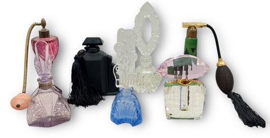 A Collection of Art Deco Style Perfume Bottles