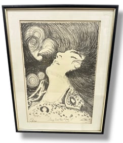 Framed Elvis Presley Serigraph by PAUL BLAINE HENRIE