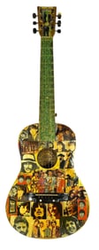 A POPS CASEY Folk Art Beatles Guitar