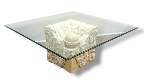 Postmodern Tessellated Stone Coffee Table