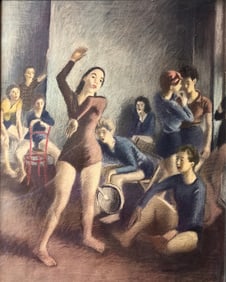 A RAPHAEL SOYER Print, "Modern Tempo"